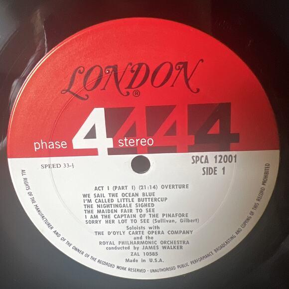 Gilbert & Sullivan H.M.S. Pinafore - D'Oyly Carte Opera 2 LP VG+ ULTRASONIC CLN - Picture 7 of 12